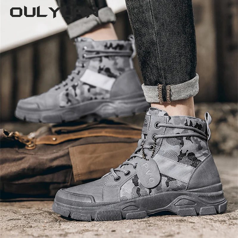 Medium Top Boots Camouflage Men's