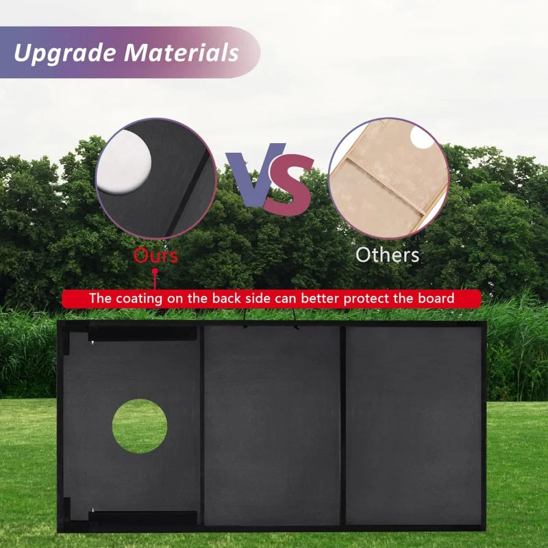 Cornhole Set, Tailgate/Regulation Size Cornhole Boards