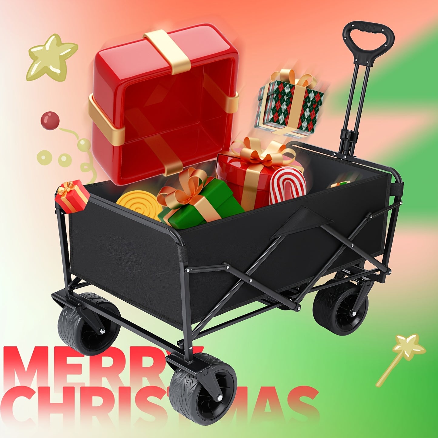 1pc, Foldable Travel Trolley - 450LBS Large Capacity