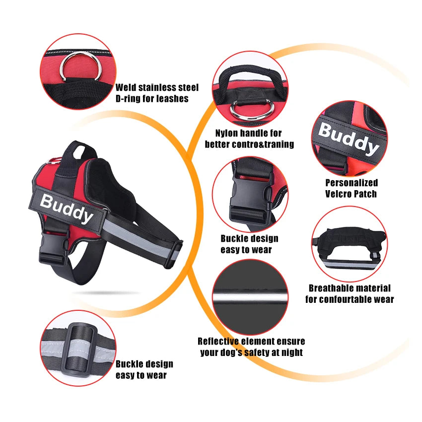 Dog Harness NO PULL Reflective Breathable Adjustable