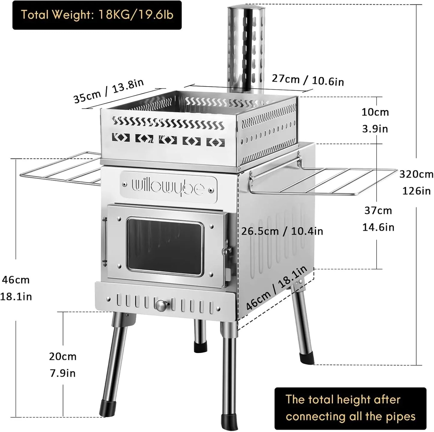 Outdoor Sauna Hot Tent Stove, Heater