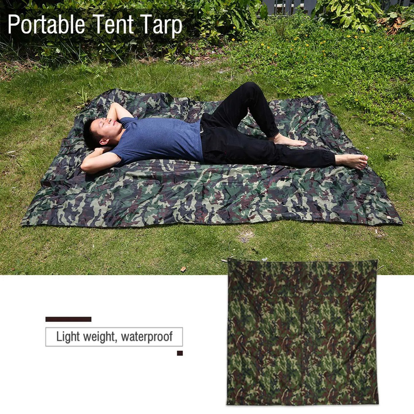 Camouflage Lightweight Tent Tarp Portable Tent Tarp