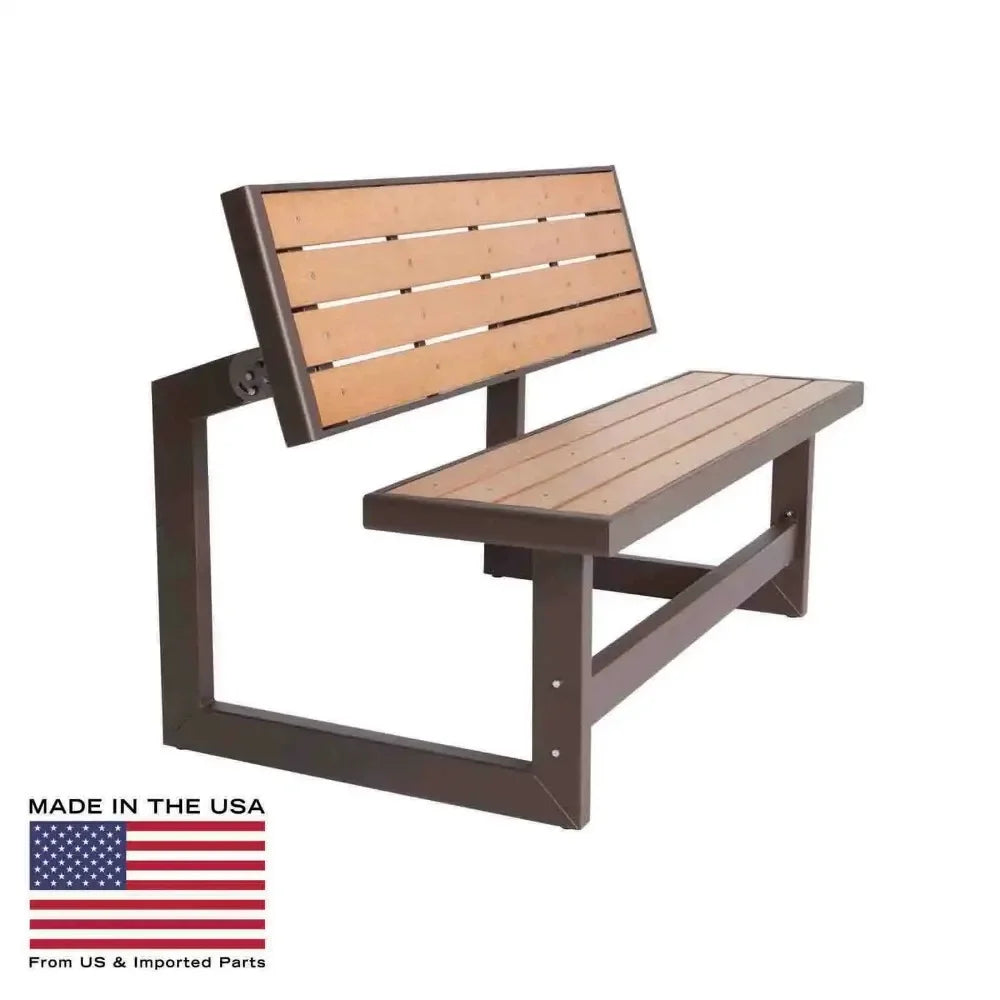 Modern Convertible Products Brown Wood Grain Patio Benches