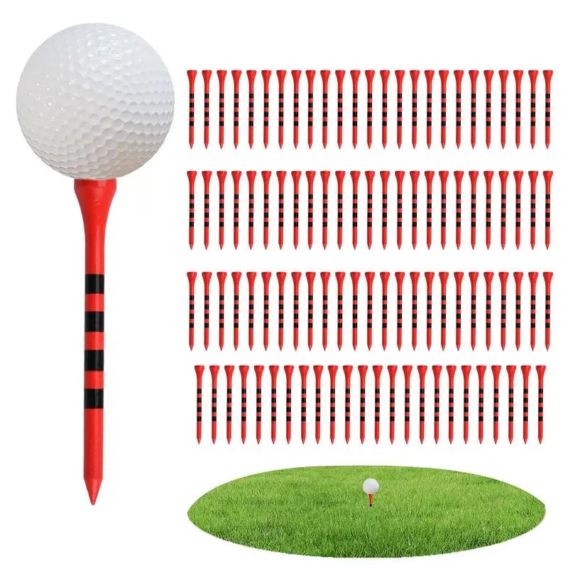 Tall Golf Tees 100-Piece Wooden