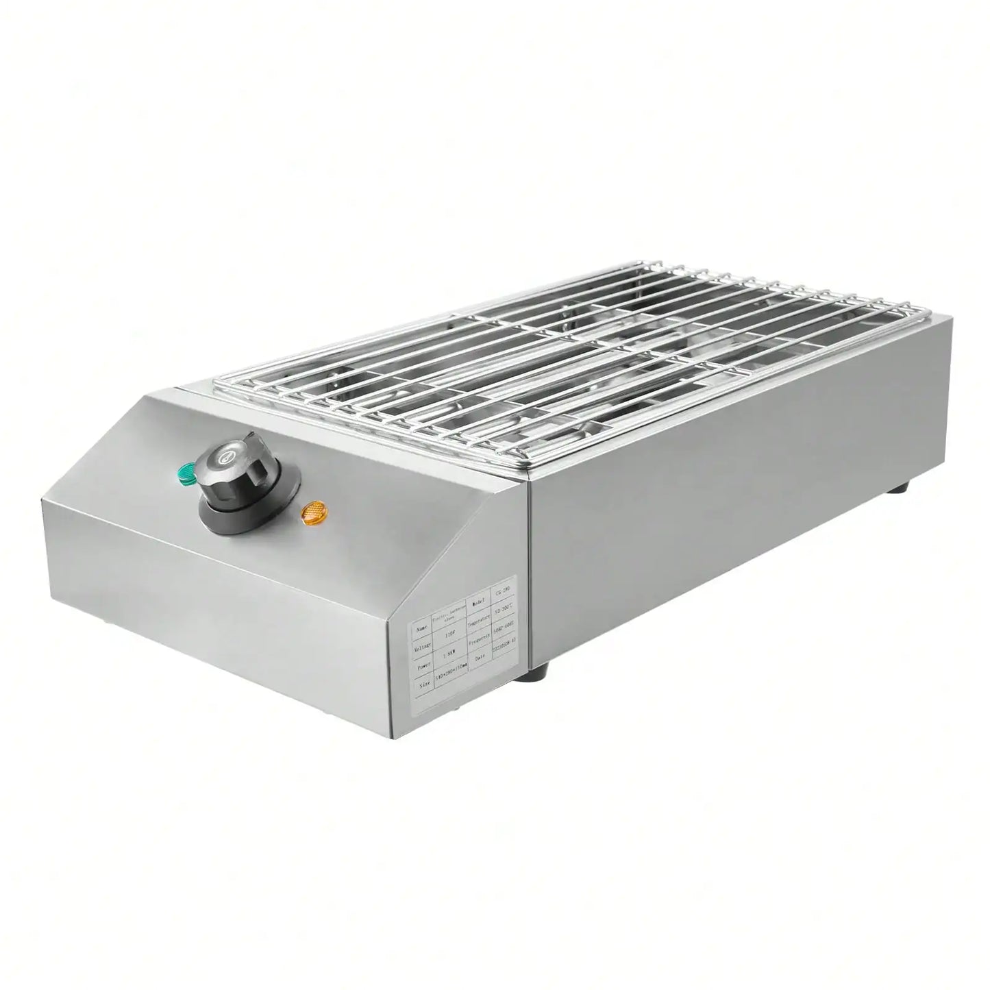 Family Smokeless Grill 1800W 110V Stainless Steel Electric