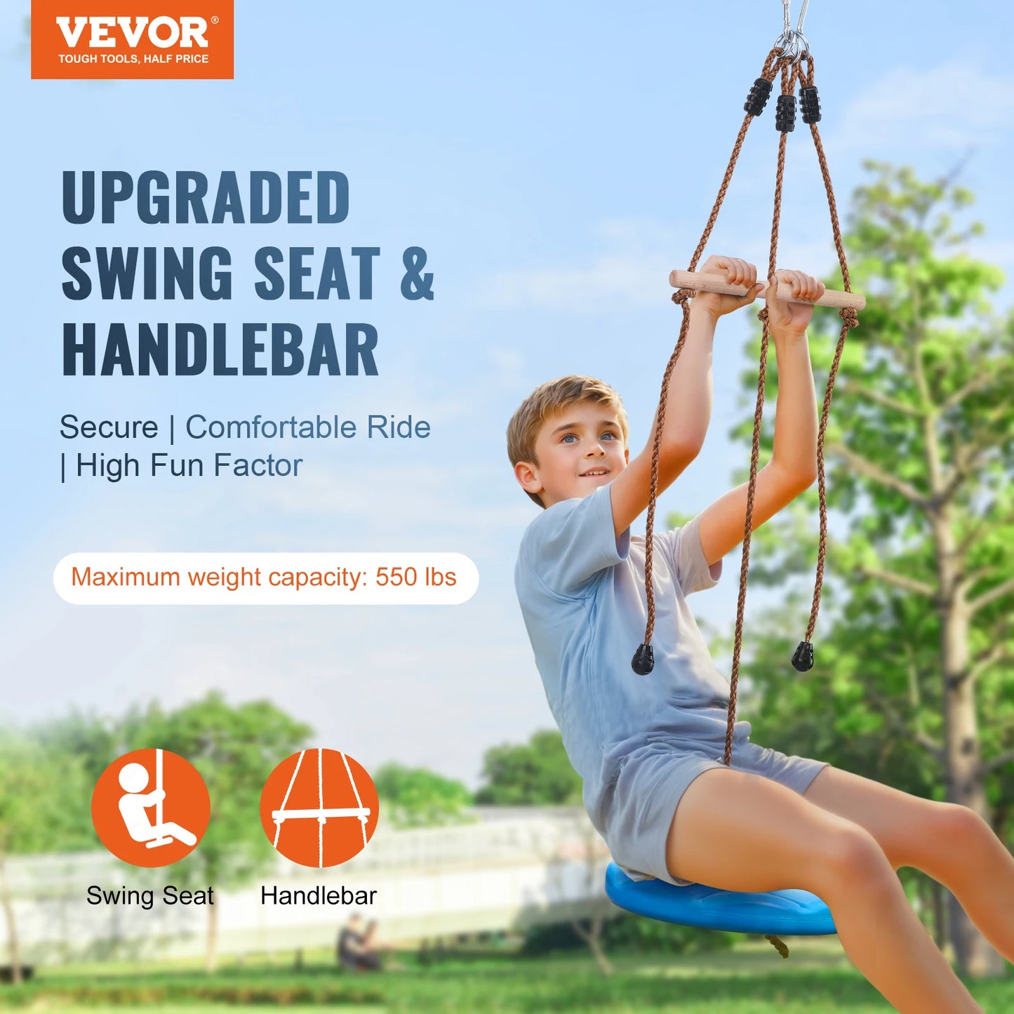 VEVOR Zipline Kit for Kids and Adult 52 ft