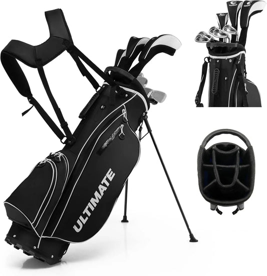 9/10 Pieces Men's Complete Golf Clubs Set Right Hand