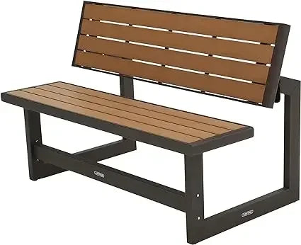 Modern Convertible Products Brown Wood Grain Patio Benches