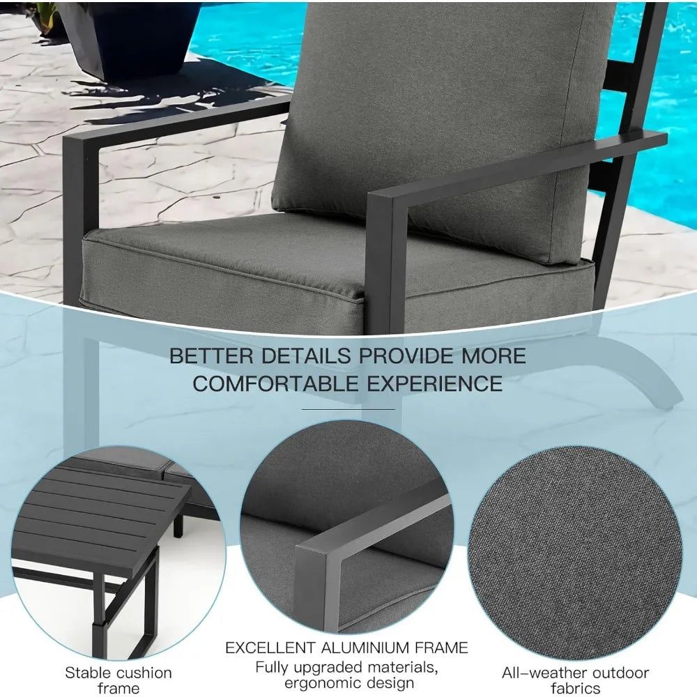 Aluminum Patio Furniture Set Metal