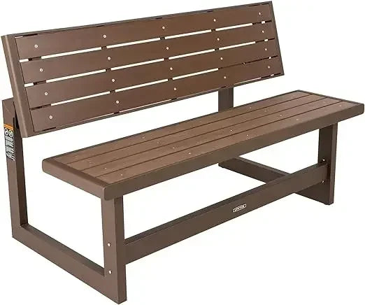 Modern Convertible Products Brown Wood Grain Patio Benches