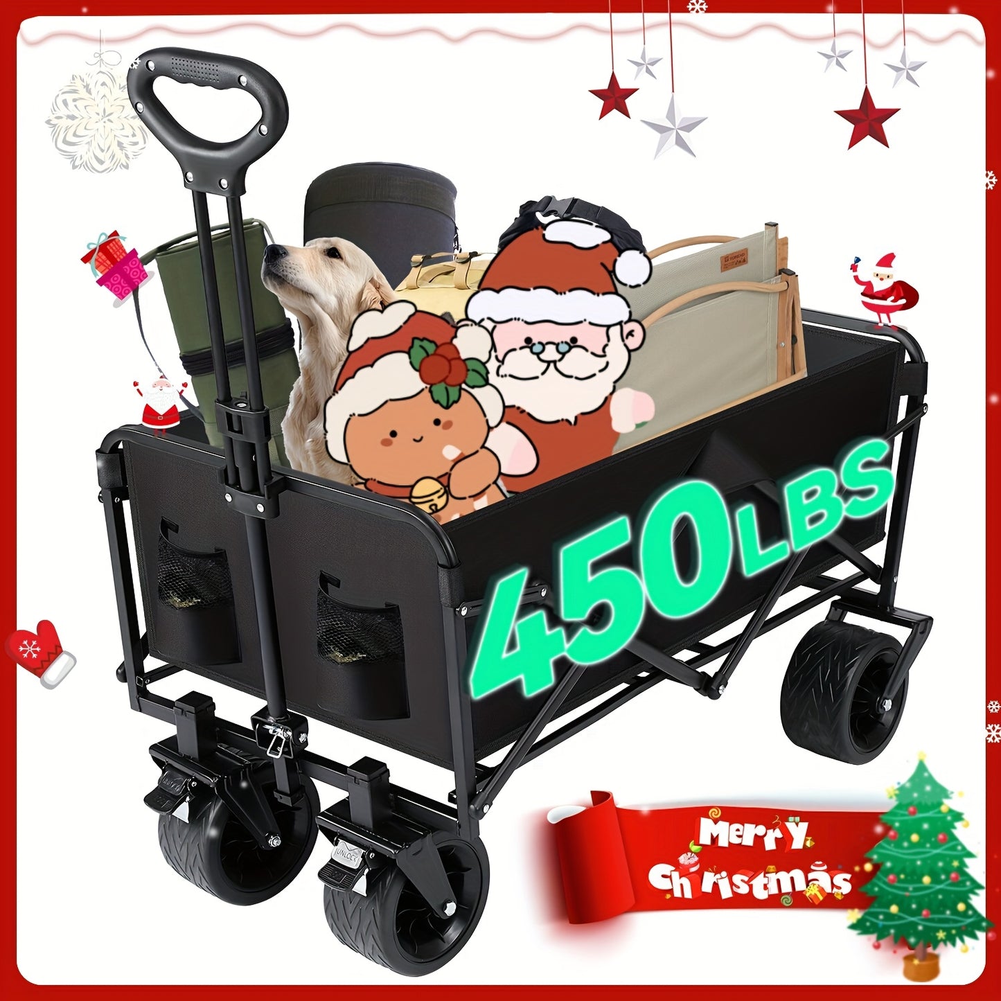 1pc, Foldable Travel Trolley - 450LBS Large Capacity